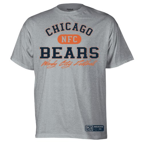 NFL Men's Chicago Bears Classic Slogan Tee (Grey, Small)