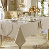 Waterford Rory Tablecloth Oblong, Ivory/Gold