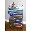 4D Concepts 363023 15 Drawer Rolling Storage - Multi