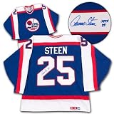 Thomas Steen Winnipeg Jets Autographed/Hand Signed Vintage Hockey Jersey