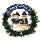Illinois Fighting Illini 22 Snowman Christmas Wreath - NCAA College Athletics