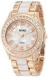 XOXO Womens XO5472 Rose Gold with White Epoxy Analog Bracelet Watch