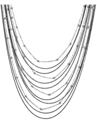 Leslies Sterling Silver Ruthenium Twisted Mesh Bracelet Length 7"