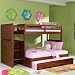 Merlot Staircase Mission Bunk Bed Twin/Full with Twin Trundle