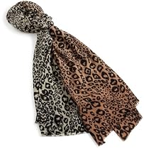 MIR Women's Oversized Ombre Cheetah Scarf