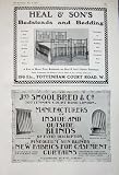 1907 HEAL BEDSTEAD BEDDING SHOOLBRED CURTAINS BLINDS