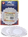 Hygloss 10041 100-Piece Round Doilies, 4-Inch, White