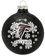 ATLANTA FALCONS (2 5/8" In Diameter) Glass Logo CHRISTMAS ORNAMENT (Snowflake Design)
