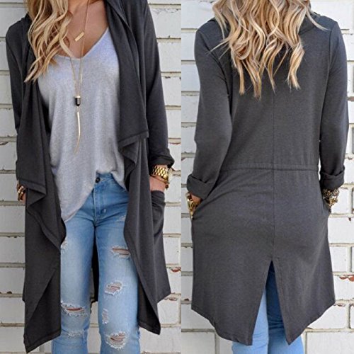 MIOIM® カーディガン レディース 無地 ニット 不規則 ロング バック・ベンツ ゆったり 長袖 秋冬 トップス カジュアル セーター 登校 冷房対策 通勤 お出かけ お呼ばれ