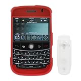 BlackBerry Bold 9000 Cell Phone Red Rubber Feel Protective Case Faceplate Cover AT&T