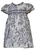 New Ivory Black French Toile Smocked Dress ~ 6M to 24M