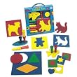 Lauri TODDLER TOTE Crepe Rubber Large and Small Geometric Shape Puzzles