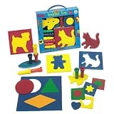 Lauri TODDLER TOTE Crepe Rubber Large and Small Geometric Shape Puzzles