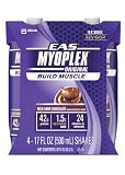 EAS Myoplex Original Ready-to-Drink Nutrition Shake, Rich Dark Chocolate, 17 Fl. Oz., 4-Count (Pack Of 3)