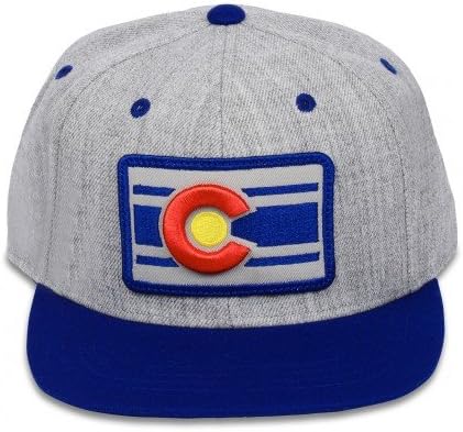 Colorado Limited Raised C Snapback Hat-Heather Blue