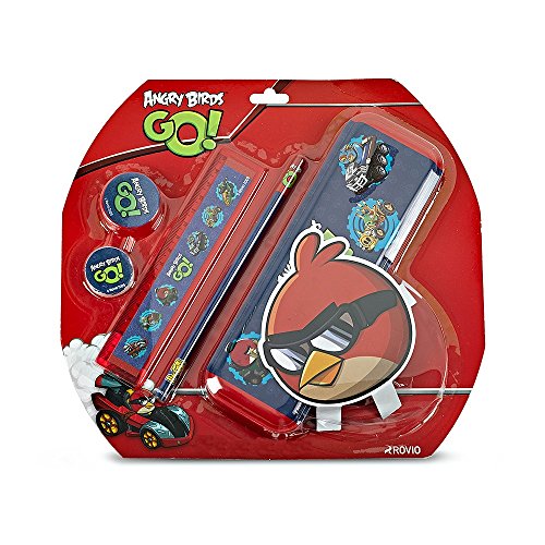 crayon set (!!) certifié Authentique des Angry Birds GO. comprend Trousse, gomme, crayon, règle et sharpner- Marchandise certifiée Angry Birds