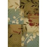 Universal Rugs 107750 Blue 6 Round Area Rug, 5-Feet 3-Inch Round