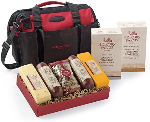Hickory Farms Signature Holiday Party Gift Box 7- Item Free Tool Bag!