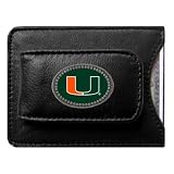 Miami Hurricanes NCAA Logo Card/Money Clip Holder (Leather)