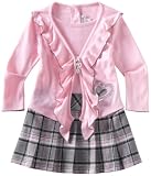 Youngland Girls 2-6x Ruffled Cozy 3-Fer Dress