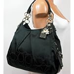 Coach 16153BLK Mia Signature Sateen Outline Silver Black