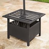 BrylaneHome Umbrella Stand Side Table (BLACK,0)