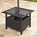 BrylaneHome Umbrella Stand Side Table (BLACK,0)