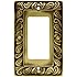 Brainerd 64047 Paisley Single Decorator Wall Plate / Switch Plate / Cover, Tumbled Antique Brass