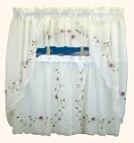 Review Lorraine Home Fashions  / Crushed Flowers Swag - White/Lilac