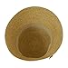 Packable Summer Cloche Natural Straw Sun Hat, 3.5
