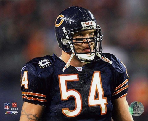 Brian Urlacher Chicago Bears 8x10 Photo (Closeup)