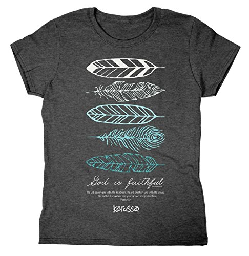 Kerusso Inspirational Christian Missy T-Shirt Feathers