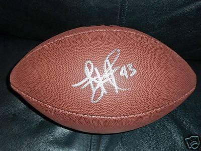 TROY POLAMALU SIGNED AUTOGRAPHED FOOTBALL PITTSBURGH STEELERS W/ HOLOGRAM + COA