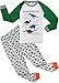 Babypajama Dinosaur Little Boys' Pajama Sleepwear 2-Piece Tee&Pants White