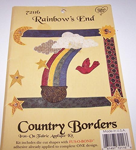 Country Borders Iron On Fabric Applique Kit Rainbows End
