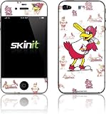 Skinit St. Louis Cardinals - Fredbird - Repeat Distressed Vinyl Skin for Apple iPhone 4 / 4S