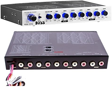 Boss Audio AVA1210 7 Band Pre-Amp Equalizer with Remote Subwoofer Level Control - Half DIN - 125 Hz to 6.30 kHz - 110 dB SNR