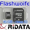 Ridata 16Go carte SDHC - Micro SD class 10 - 16 GB