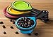 Home Kitty Portable Collapsible Silicone Measuring Cups & Spoons, 8 Pieces Set Folding , For Travel,Pet Supplies of outdoor,Long Trip,Camping,4 sizes