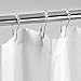 iDesign Steel Roller Shower Curtain Rings/Hooks - Clear/Chrome, Set of 12