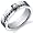 Black Cubic Zirconia Mens 6mm Titanium Eternity Wedding Band Ring Size 8