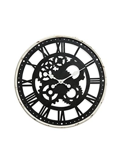 Metal Loft Orologio Da Parete New York Loft Nero