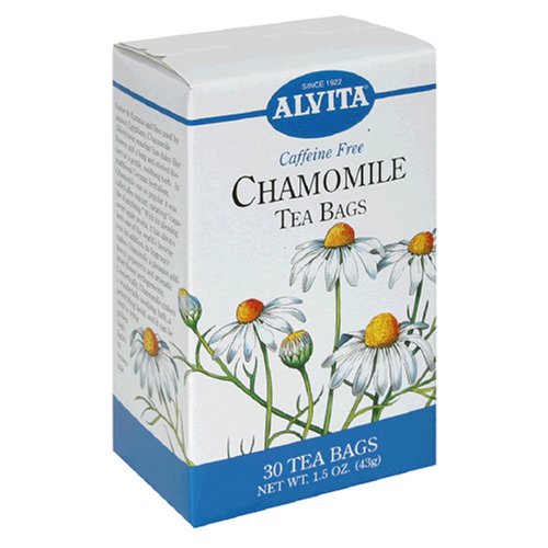 Alvita Teas Bags, Chamomile, Caffeine Free, 30 tea bags (Pack of 4) by Chamomile Teabags