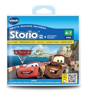 Vtech - 230105 - Storio 2 et générations suivantes - Jeu éducatif - Cars 2