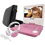 Sylvania SDVD7060-Combo-Pink 7-Inch Portable DVD Player Bundle with Matching Oversize Headphones and