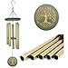 Wind Chimes Outdoor Deep Tone,36â€Large Memorial Windchimes Amazing Grace with 5 Tuned Metal Tubes,Sympathy Wind Chimes Gifts for Garden Home Yard Hanging Decor,Tree of Life