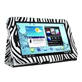 KIQ Zebra Design Portfolio Leather Case Cover for Samsung Galaxy Tab 2 7 inch Tablet P3100 with Built in Stand