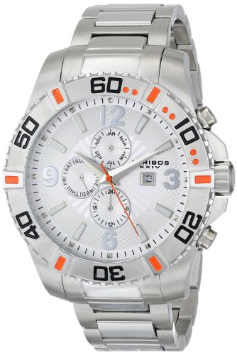 Akribos XXIV Men's AK671SS Grandiose Silver-tone Stainless Steel Watch