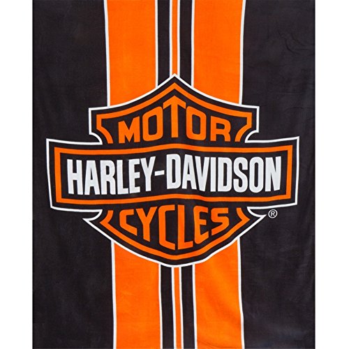 Harley-Davidson Logo and Striped Beach Blanket 54 in. X 68 in.