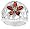 Platinum Overlay Sterling Silver Garnet w/ Diamond Accent Flower Ring, Size 5